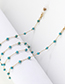Fashion Golden Natural Round Turquoise Handmade Glasses Chain