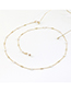 Fashion Golden Copper Beads Pearl Peach Heart Glasses Chain