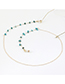Fashion Golden Natural Deformed Turquoise Handmade Glasses Chain