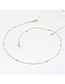 Fashion Golden Handmade Copper Bead Pearl Chain Sun Mirror Chain