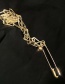 Fashion Golden Thick Chain Pin Necklace