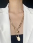 Fashion Golden Thick Chain Pin Necklace