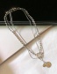 Fashion Silver Multilayer Disc Necklace