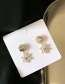 Fashion White  Silver Needle Zircon Daisy Flower Earrings