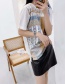 Fashion Photo Color Flower Print Round Neck Pullover T-shirt