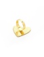 Fashion Golden Alloy Serrated Heart Ring