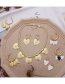 Fashion Golden Embossed Heart-shaped Alloy Necklace