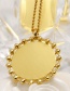 Fashion Golden Hollow Disc Alloy Necklace