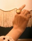 Fashion Golden Alloy Hollow Disc Ring