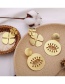 Fashion Flowers Gold Alloy Brushed Earrings