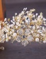 Fashion Golden Rhinestone Woven Flower Crystal Headband