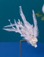 Fashion White Pearl Hair Clip With Feather Trim