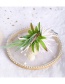 Fashion Powder White Leaf Pearl Flower Hair Clip Set