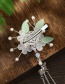 Fashion White Tassel Leaf Flower Hairpin
