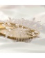 Fashion White Pearl Weave Flower Comb