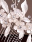 Fashion White Pearl Crystal Hair Comb