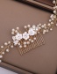 Fashion White Pearl Flower Comb