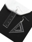Fashion Transparent White Triangle Ruler Earrings