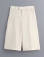 Fashion White Slant Pocket Shorts