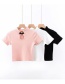 Fashion Pink Plated Cutout T-shirt