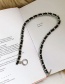 Fashion Black Leather Braided Fine Chain Bracelet
