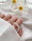 Fashion White B Natural Freshwater Pearl Stretch Woven Ring