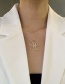 Fashion Golden Cross Necklace With Diamonds