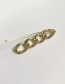 Fashion Golden One Chain Twist Hairpin