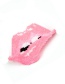 Fashion Pink Black Border Bead Woven Lips Accessories