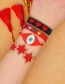 Fashion Red Rice Beads Braided Eyes Six-pointed Star Love Bracelet