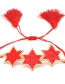 Fashion Suit Red Rice Beads Braided Eyes Six-pointed Star Love Bracelet