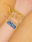 Fashion Golden Hexagon Star Rice Beads Braided Eye Bracelet