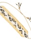 Fashion Suit Gold Mizhu Woven Leopard-print Tassel Six-pointed Star Bracelet