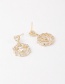 Fashion Golden  Silver Needle Pearl Zircon Earrings