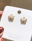 Fashion Golden  Silver Pin Flower Stud Earrings