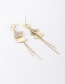 Fashion Golden  Silver Needle Fan Long Fringe Earrings