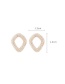 Fashion Golden  Silver Pin Zircon Wave Small Circle Stud Earrings