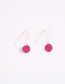 Fashion Rose Red Alloy Resin Geometric Earrings