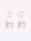 Fashion Golden Alloy Spider Pin Earrings