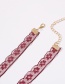 Fashion Red Wine Alloy Lace Necklace