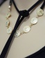 Fashion Black Conch Fringe Necklace