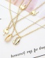 Fashion Golden Alloy Shell Coconut Palm Multi-layer Necklace