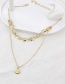 Fashion Golden Alloy Shell Multi-layer Necklace