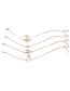Fashion Golden Four-piece Alloy Flower Bracelet