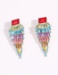 Fashion Color Alloy Diamond Earrings