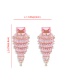 Fashion Pink Alloy Diamond Earrings