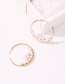 Fashion Golden Alloy Inlaid Pearl C-shaped Earrings