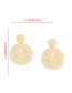 Fashion Golden Alloy Inlaid Pearl Earrings