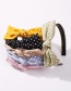 Fashion Black Fabric Polka Dot Print Bow Headband
