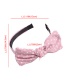 Fashion Pink Fabric Polka Dot Print Bow Headband